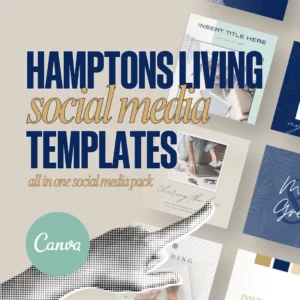 Hamptons Living Social Media Templates Using Canva