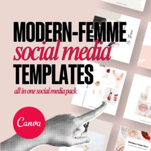 Modern Femme Social Media Templates Using Canva