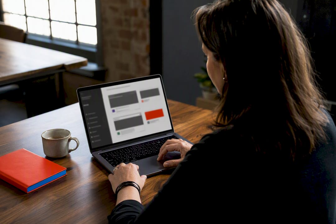 Copywriter refining AI-assisted draft