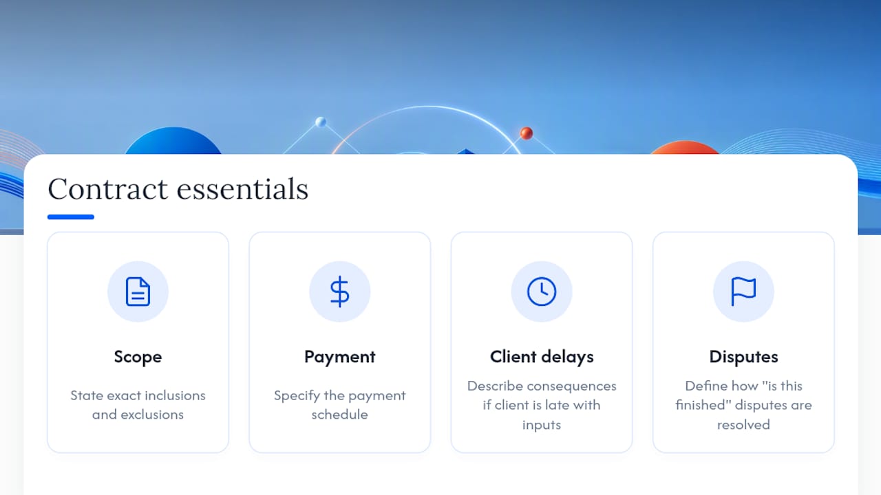 Four essential packaged service contract terms