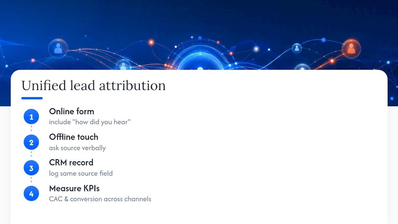 Offline and online leads entering one CRM
