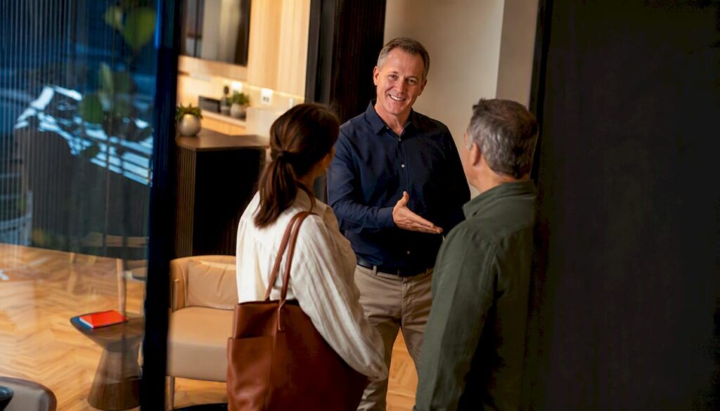 Australian business owners making a referral introduction
