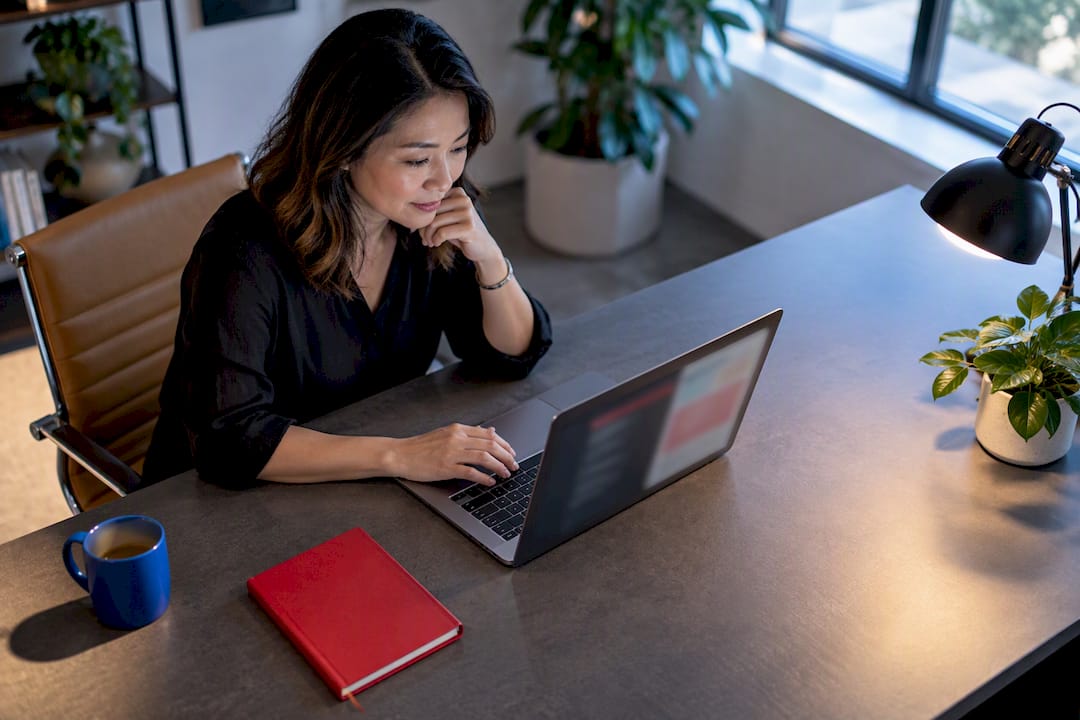 Australian business owner editing AI ad variations
