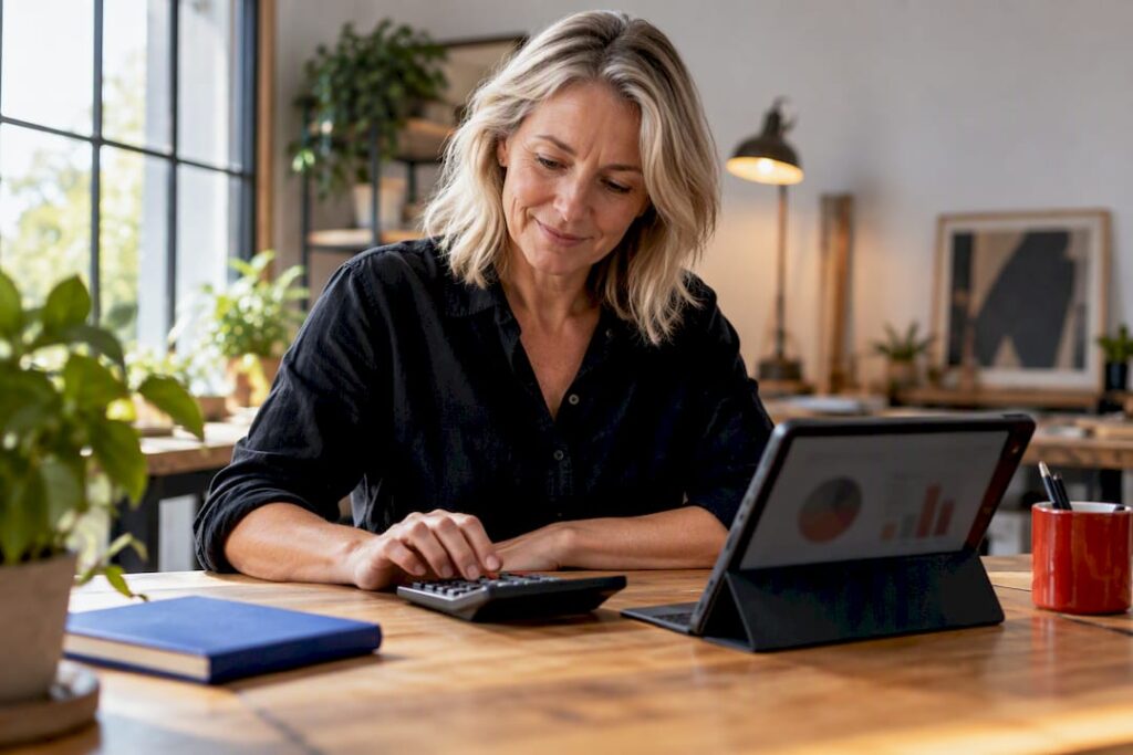 Australian business owner calculating marketing ROI