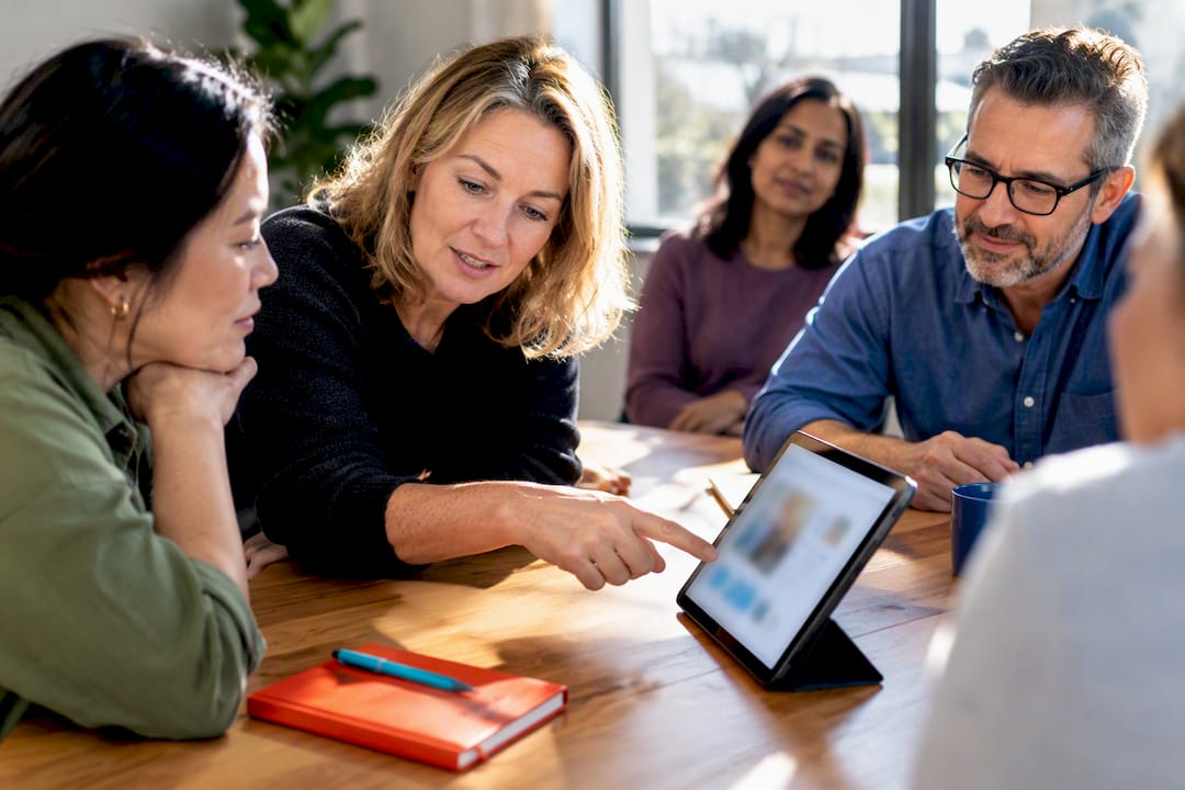 Australian business owners sharing workshop feedback