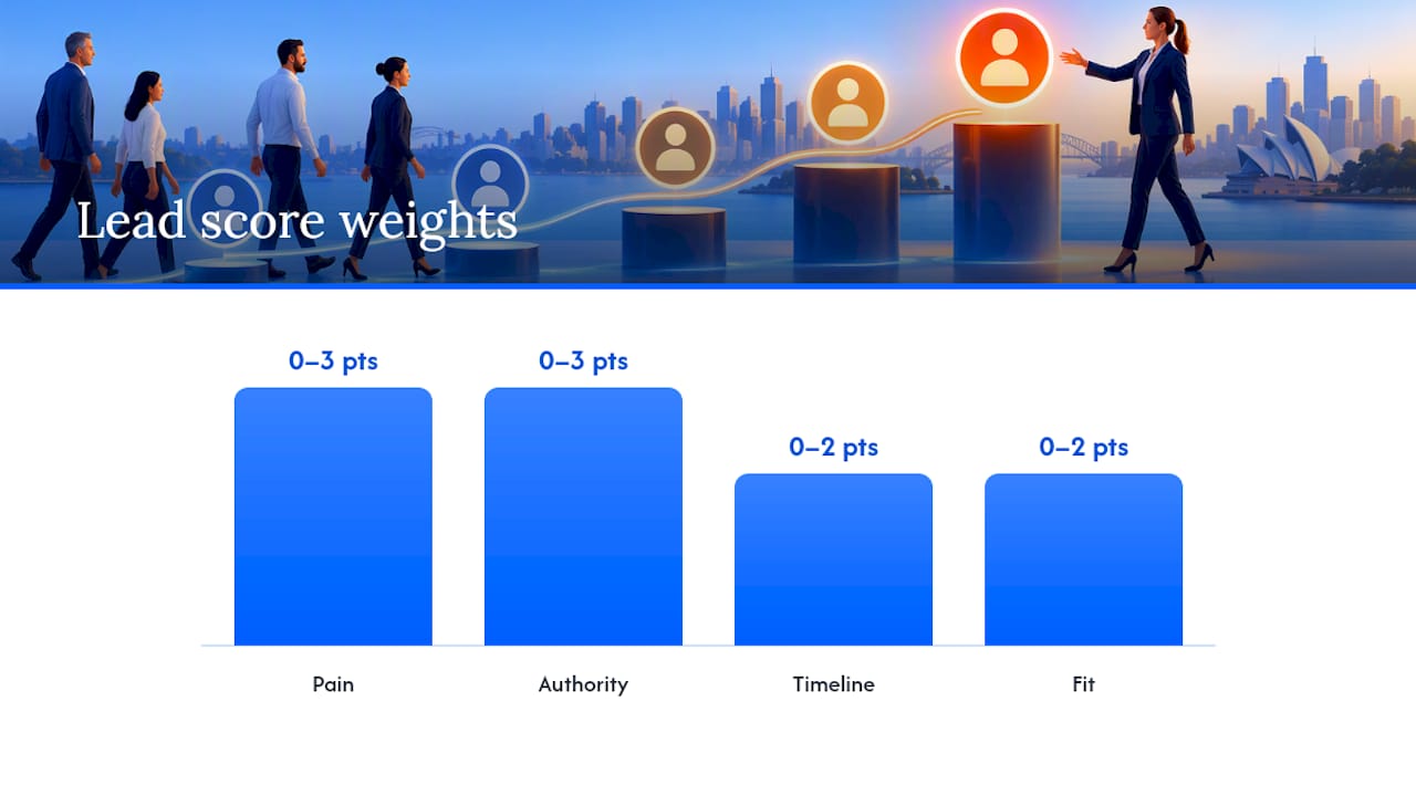 Turning answers into a lead score in your CRM — overview diagram