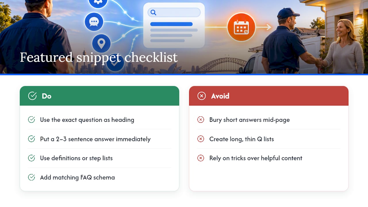 Winning featured snippets and zero-click search results — overview diagram