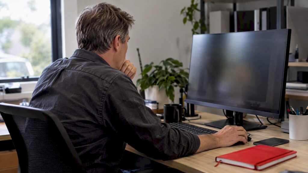 Australian business owner reviewing website heatmap data